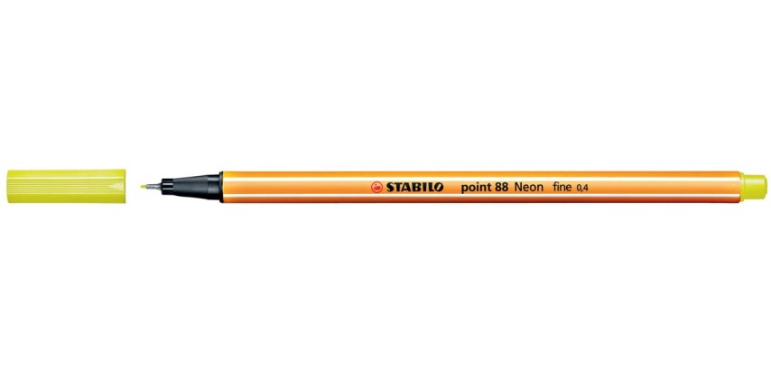STABILO point 88 fineliner, fluogeel