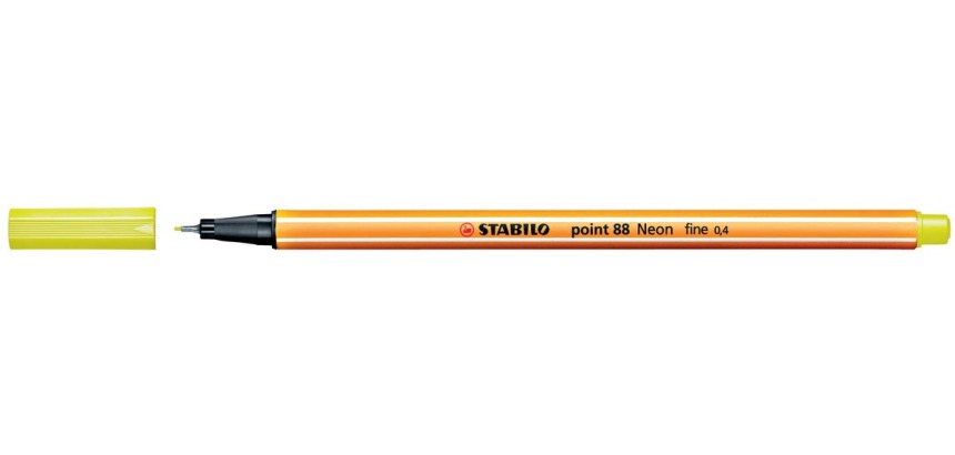 STABILO point 88 fineliner, fluogeel