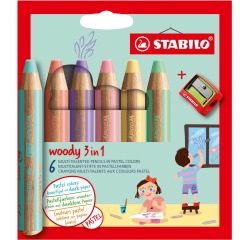 En_woody 3in1 crayon de couleur - etui carton de