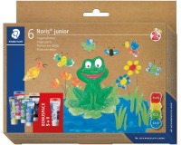 Staedtler Noris Junior gouache au doigt, assorti, 6 tubes de 75ml