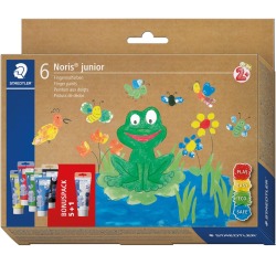 Staedtler Noris Junior finger paint, assorted, 6 tubes of 75ml