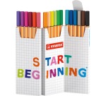 STABILO point 88 fineliner, geassorteerde kleuren, deskset van 18 stuks