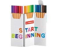 STABILO point 88 fineliner, geassorteerde kleuren, deskset van 18 stuks