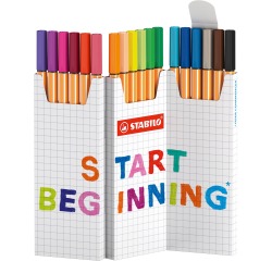 STABILO point 88 fineliner, couleurs assorties, deskset de 18 pièces