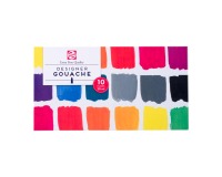 Talens plakkaatverf Extra Fijn tube van 20 ml, doos met 10 tubes, assorti