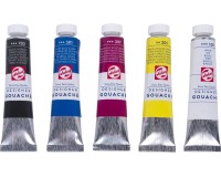 Talens gouache Extra Fine, tube de 20 ml, boîte de 5 tubes en couleurs assorties