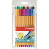 STABILO point 88 fineliner, etui van 20 stuks in geassorteerde kleuren