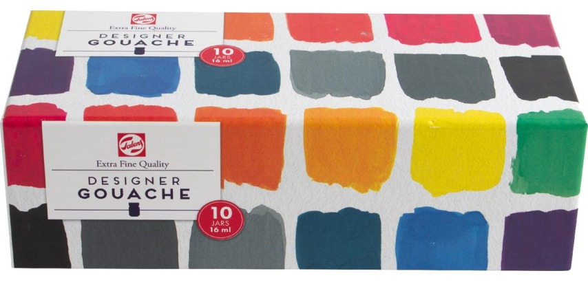 Talens extra fine gouache 16 ml, set of 10 bottles