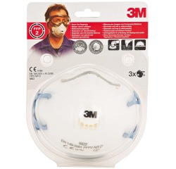 Stofmasker 3M voor schuren 8822 FFP2 met ventiel 3 stuks
