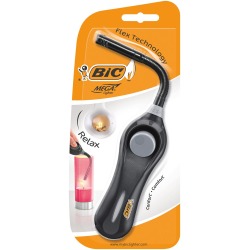 BIC Megalighter flex, geassorteerde kleuren, blister van 1 stuk