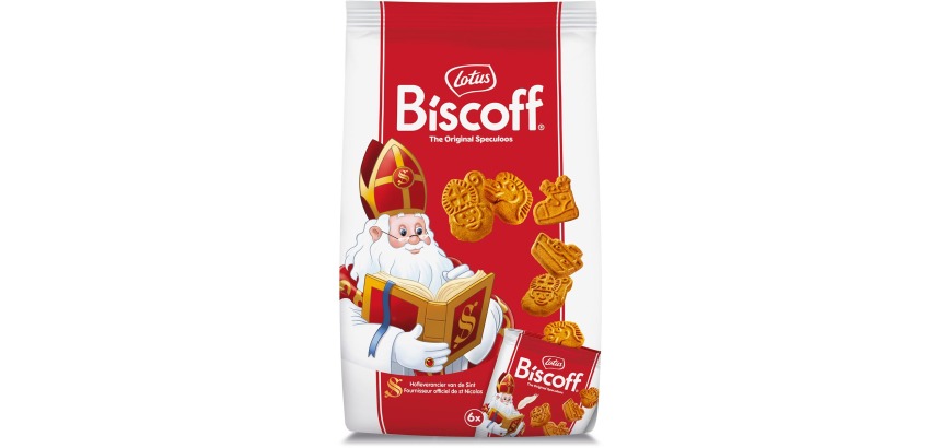 Lotus biscuit speculoos, Saint-Nicolas, mini, paquet de 6 x 25g