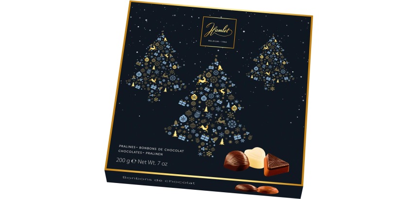 Hamlet chocolat arbre de Noël, boîte de 200 g