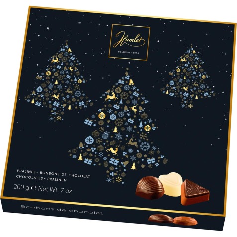 Hamlet chocolat arbre de Noël, boîte de 200 g