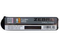 ZEBRA potloodstiften, 0,7 mm, HB, etui van 12 stuks