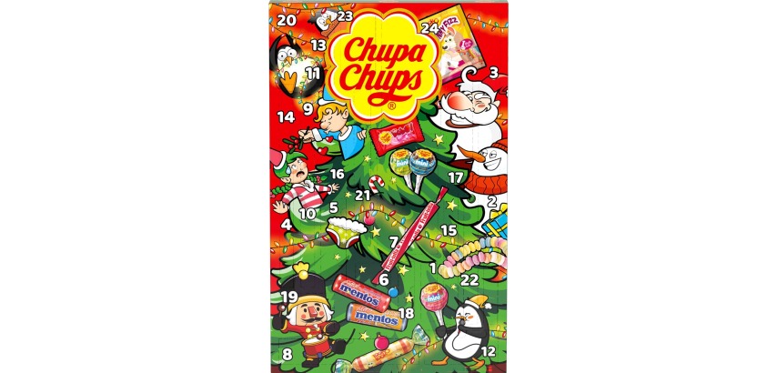 Chupa Chups bonbons calendrier de l'avent, boîte de 180 grammes