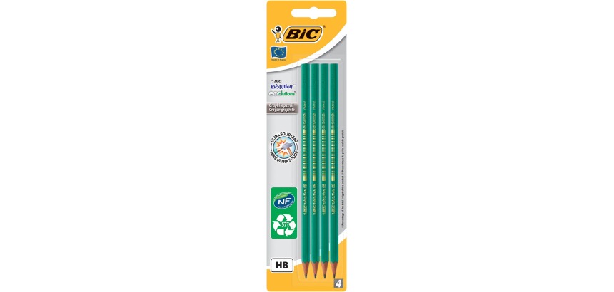 Bic Evolution 650 HB pencil, blister of 4 pieces