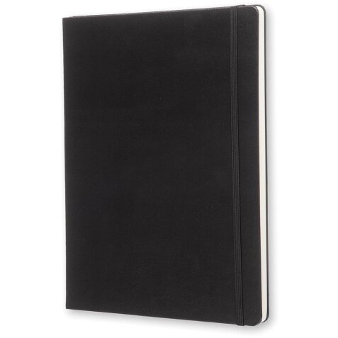 Moleskine notitieboek,  ft 19 x 25 cm, effen, harde cover, 192 blad, zwart