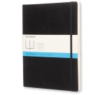 Moleskine notebook, size 19 x 25 cm, dotted, flexible cover, 192 pages, black