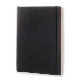 Moleskine carnet de notes, ft 19 x 25 cm, pointillé, couverture flexible, 192 pages, noir