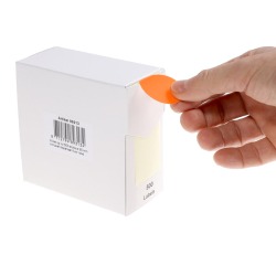 Etiket Rillprint 35mm 500st op rol fluor rood