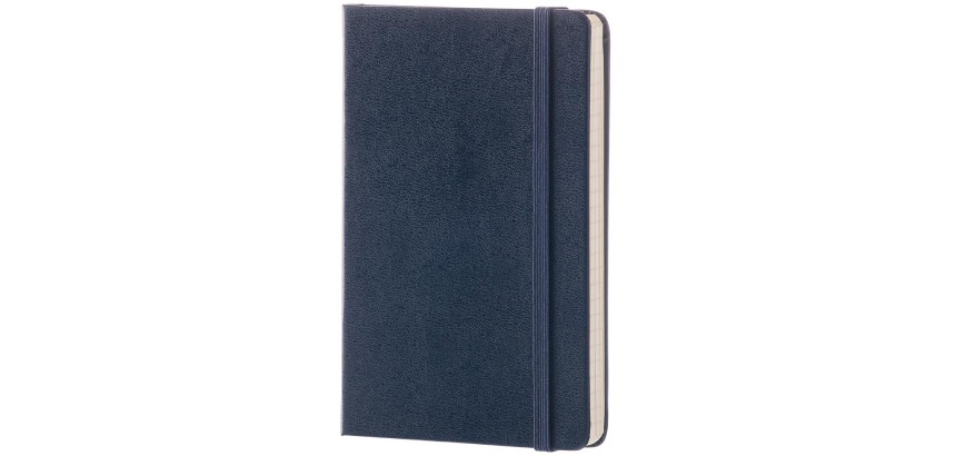 Moleskine notitieboek, ft 9 x 14 cm, gelijnd, harde cover, 192 blad, saffier