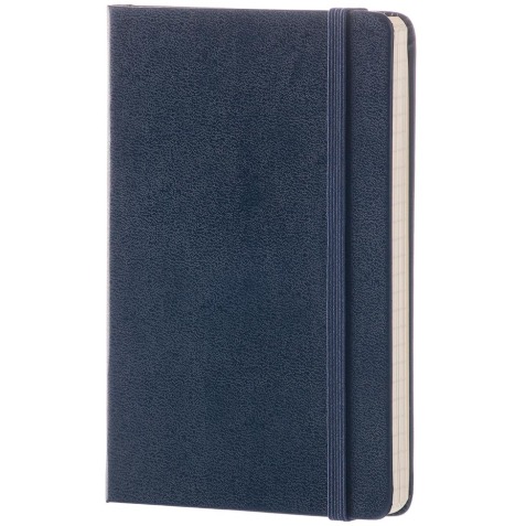 Moleskine carnet de notes, ft 9 x 14 cm, ligné, couverture solide, 192 pages, saphir