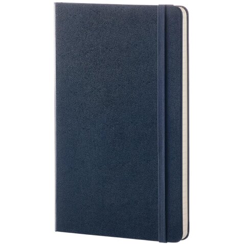 Moleskine carnet de notes, ft 13 x 21 cm, uni, couverture solide, 240 pages, saphir