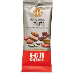 Beautiful Nuts noix, sachet de 50 g, Goji Mix