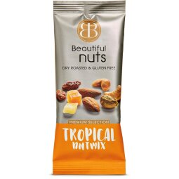 Beautiful Nuts noix, sachet de 50 g, Tropical Mix