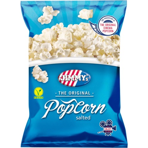 Jimmy's Popcorn Classic, zout, zak van 80 g