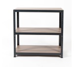 Avasco étagère Home Table, ft 88 x 90 x 45 cm, 3 tablettes, en métal, noir