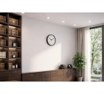 MAUL wall clock Drip, quartz, diameter 25.5 cm, plastic frame, black