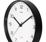 MAUL wall clock Drip, quartz, diameter 25.5 cm, plastic frame, black