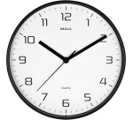 MAUL wall clock Drip, quartz, diameter 25.5 cm, plastic frame, black