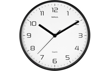 MAUL wall clock Drip, quartz, diameter 25.5 cm, plastic frame, black
