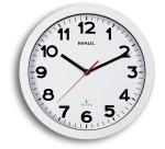 Wall clock MAULstep RC Ø30x5cm silver/white plastic