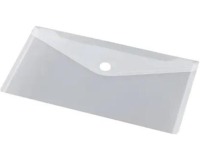 Documentenmap, met velcro sluiting, ft DL 225 x 125 mm, transparant, pak van 10 stuks