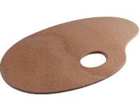 Talens palette ovale, en bois
