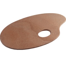 Talens ovalen mengpalet, uit hout