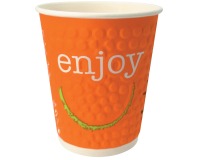 Drinkbeker uit karton voor warme dranken, 200 ml, geassorteerde kleuren, pak van 37 stuks