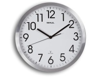 Wandklok MAUL Move RC Ø305x45mm aluminium frame wit incl. batterij
