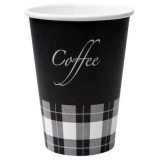 Premium cardboard cup, 180 ml, 100 pieces, black