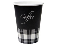 Premium drinkbeker uit karton, 180 ml, 100 stuks, zwart