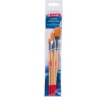 Talens Art Creation Aquarellpinsel aus flachem Polyester, Set mit 3 Pinseln