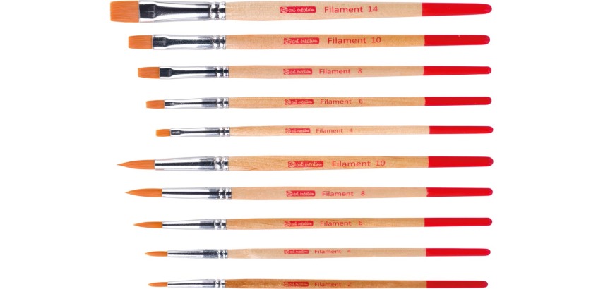 Talens Art Creation watercolor brushes assorted polyester, set of 10 brushes