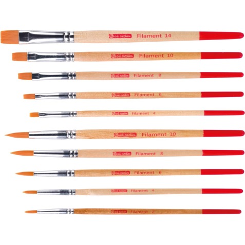 Talens Art Creation aquarelpenselen polyester assorti, set van 10 penselen