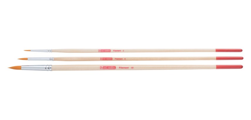 Talens Art Creation set de pinceau ronde en polyestre, set de 3 pinceaux