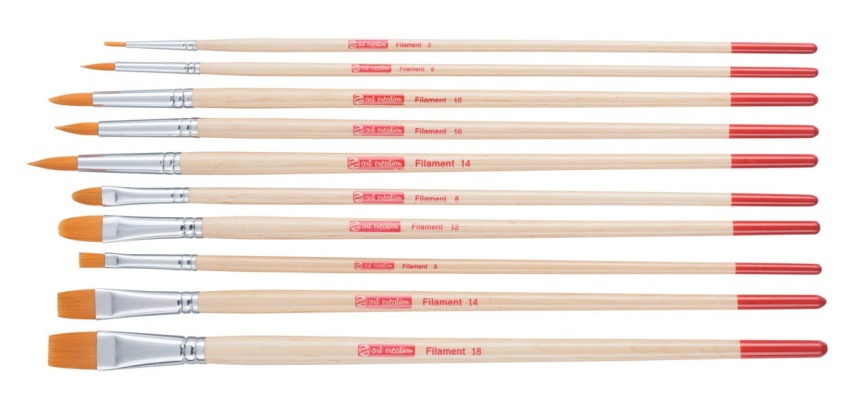 Talens Art Creation penselenset polyester geassorteerd, set met 10 penselen