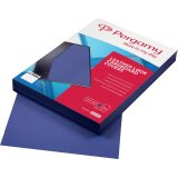 Pergamy omslagen, ft A4, karton lederlook, 250 micron, pak van 100 stuks, blauw