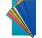 Folia papier de soie couleurs assorties: bleu foncé, blanc, vert clair, violette, noir, brun, jaune, v...